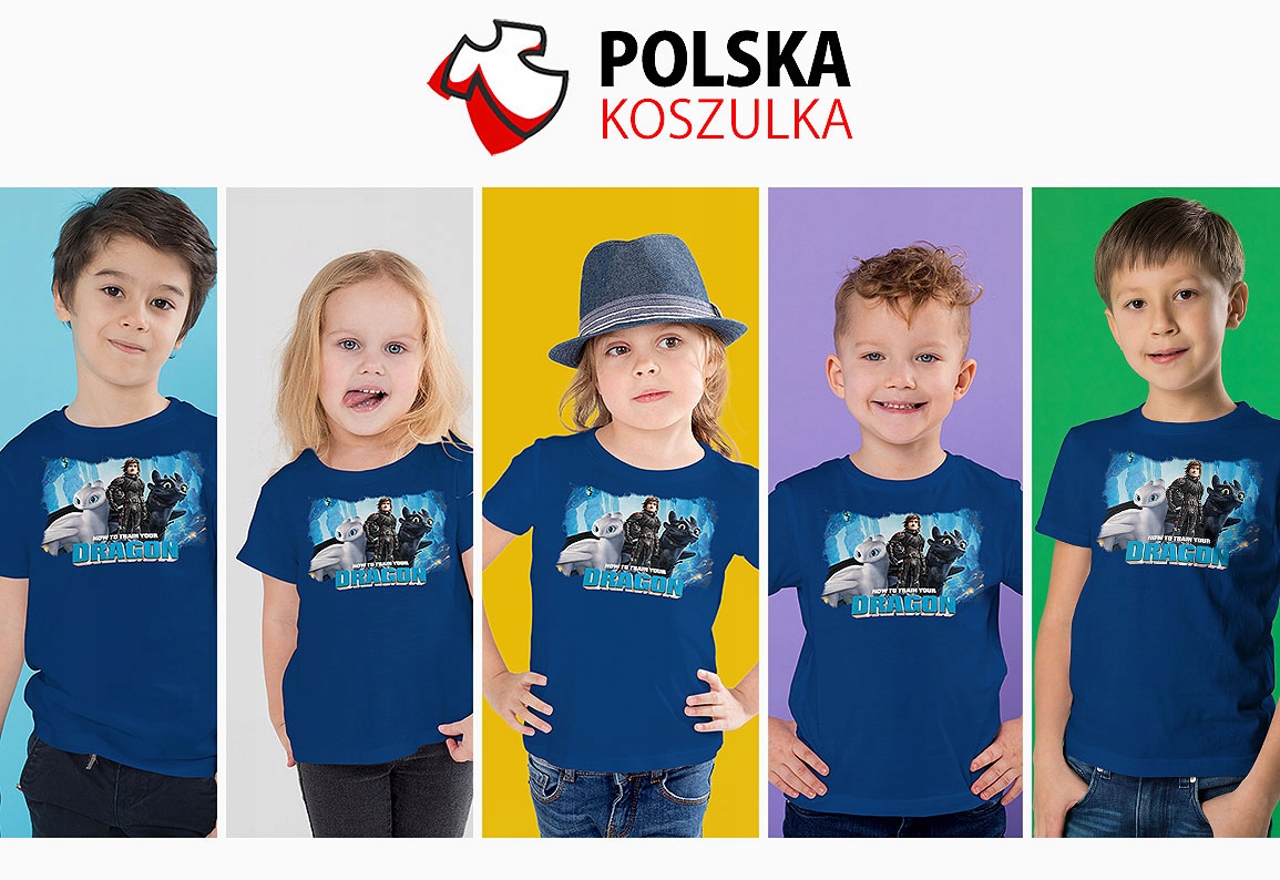 ZESTAW 3W1 KOSZULKA DLA DZIECI TATUAŻE NAKLEJKI JAK WYTRESOWAĆ SMOKA 104 Stan opakowania oryginalne