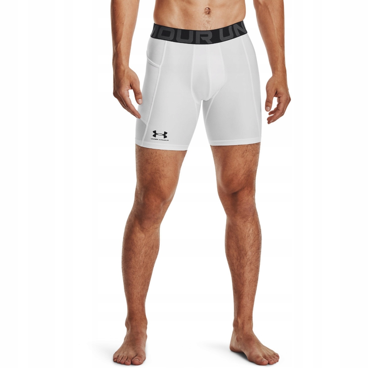 Męskie spodenki treningowe Under Armour HeatGear Compression białe XL