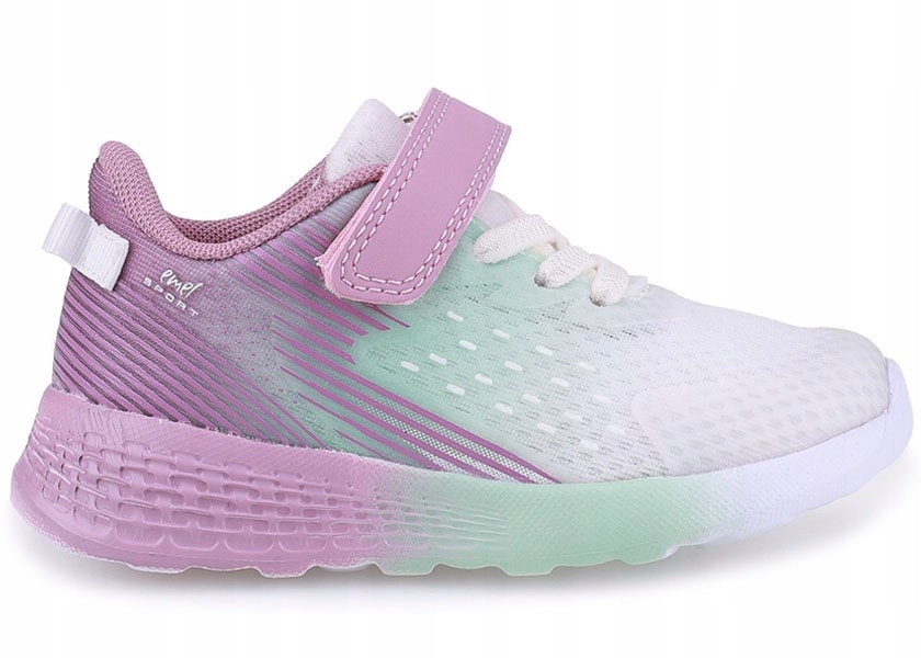 Emel Półbuty E4228M-1 36 Różowo-Miętowe Sneakersy Rzep