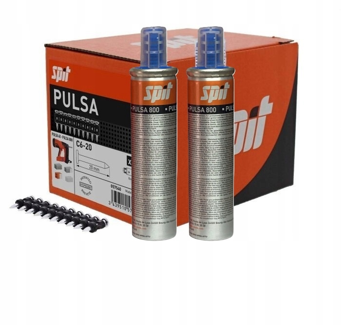 Klince Do Osadzovača Betónu Spit Pulsa C6 20MM 2 Gázy 1250 Ks