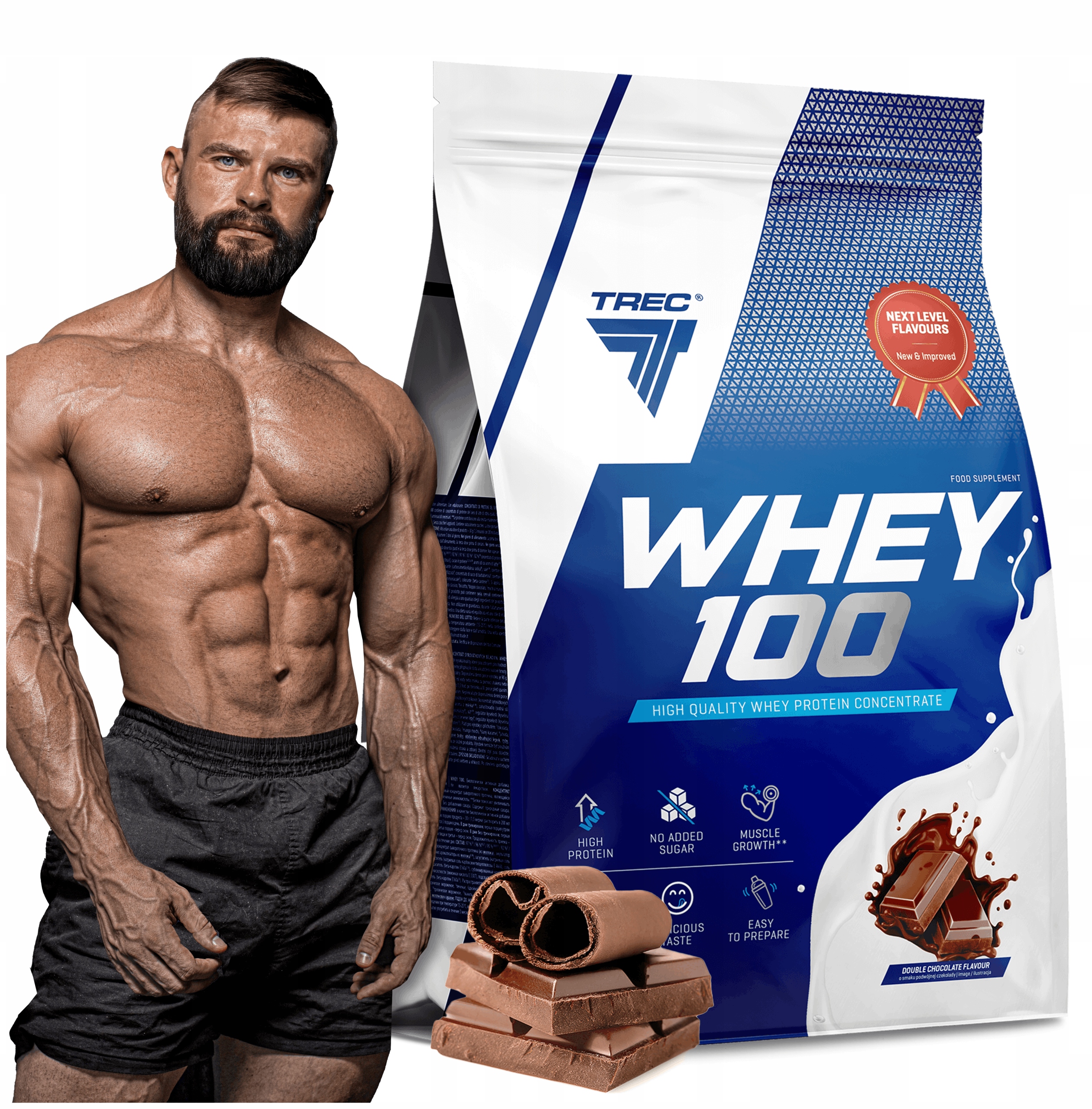 Vynikající Bílkovina Wpc Proteiny Trec Whey 100 2275g Na Hmotnost Sílu Sochařství