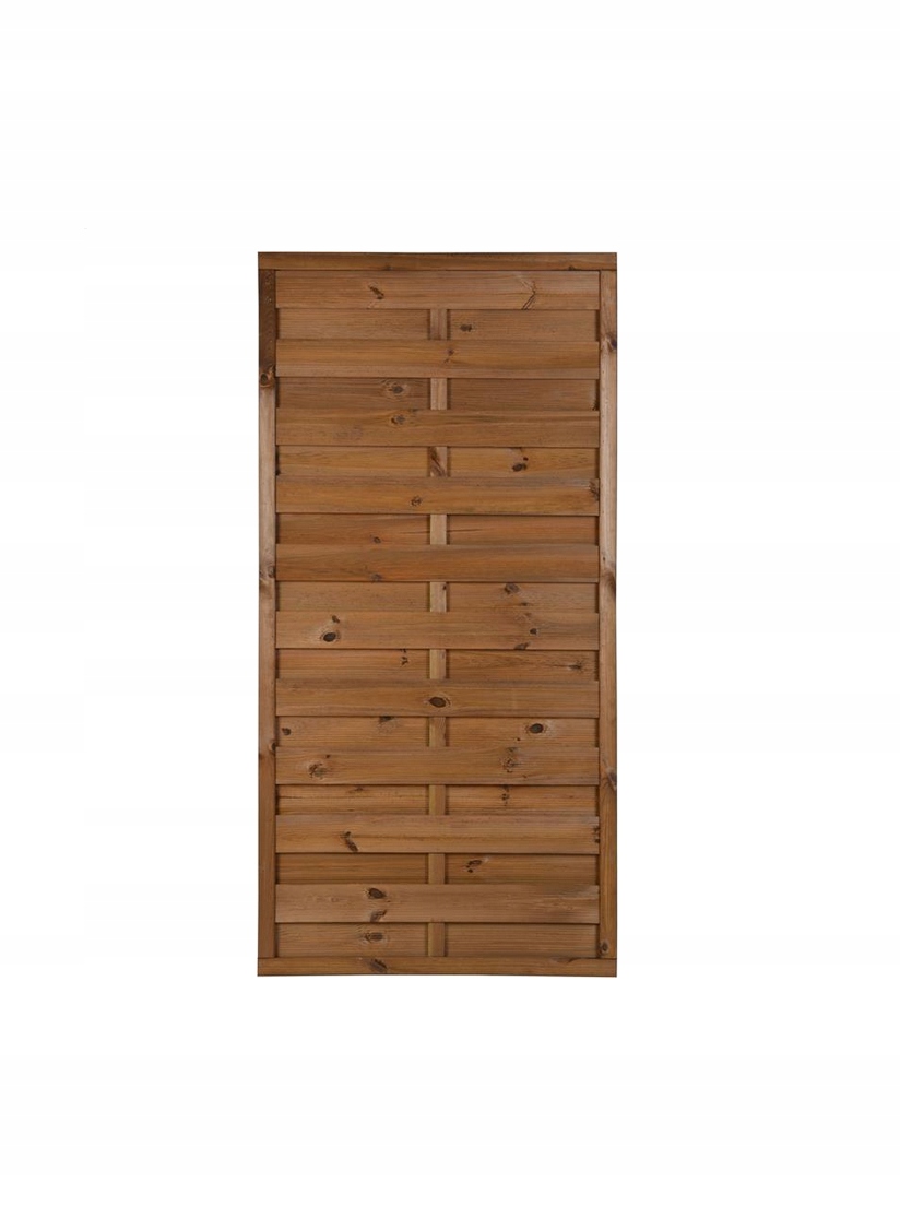 Płot osłonowy pełny prosty 90×180 R34 BRĄZ