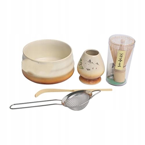 Dárková sada na čaj matcha šálek metla podstavec lžička 6 ks