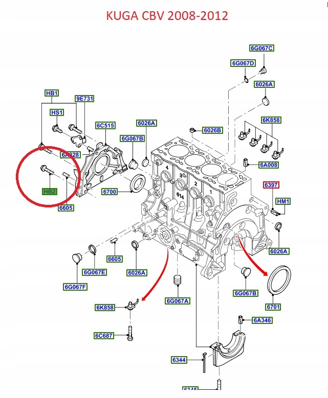ŚRUBA M7 X 39MM WAŁKA ROZRZĄDU FORD _ W716643-S437 Jakość części (zgodnie z GVO) O - oryginał z logo producenta pojazdu (OE)
