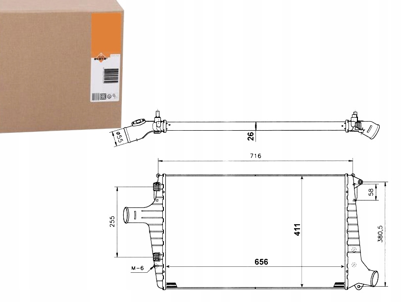 INTERCOOLER NRF 96706 96744 817865 3004136