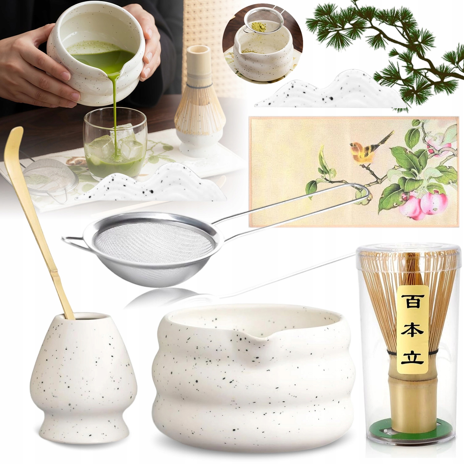 Levně Akcesoria Pro Matcha Ceremoniál, Sada Na Matchu, Na Zelený Čaj, Keramika