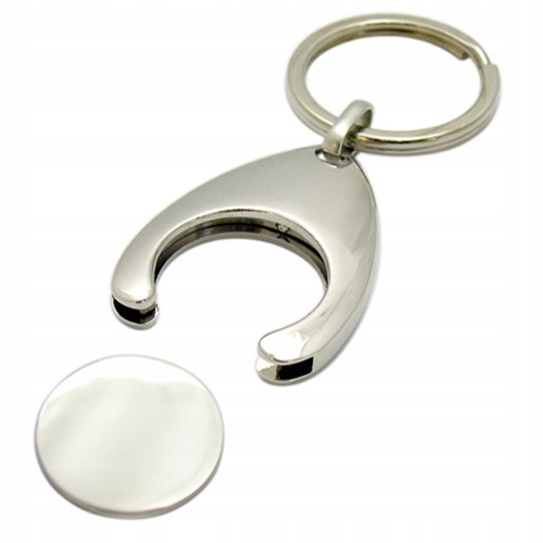 BRELOK METALOWY ZAWIESZKA DO KLUCZY TOREBKI ŻETON DO WÓZKA SKLEPOWEGO Marka inna