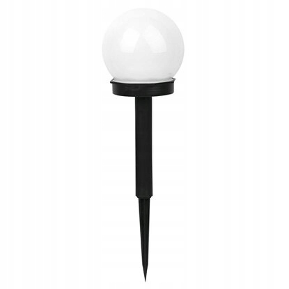 

Lampa Solarna Ogrodowa Biała Kula 10cm 6500K Biały