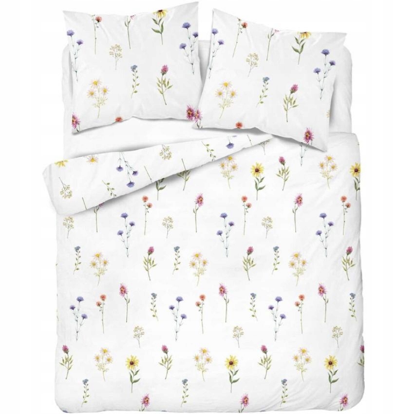 Povlečení 200x220 hrubá bavlna 100% drobné květy jaro louka certifikát