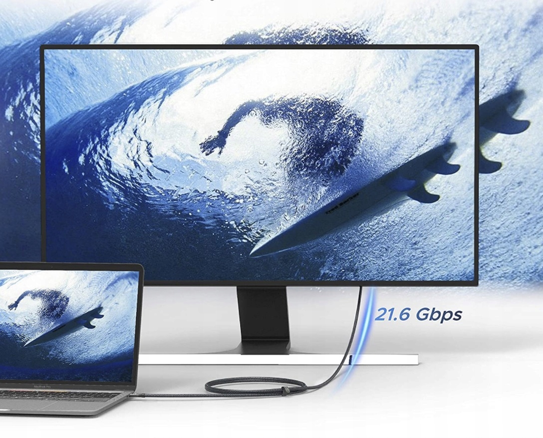 Adapter przejściówka USB-c do DisplayPort 8K 4K do Mac MacBook M1 M2 M3 Kod producenta Adapter Thunderbolt 3 4 MacBook DisplayPort