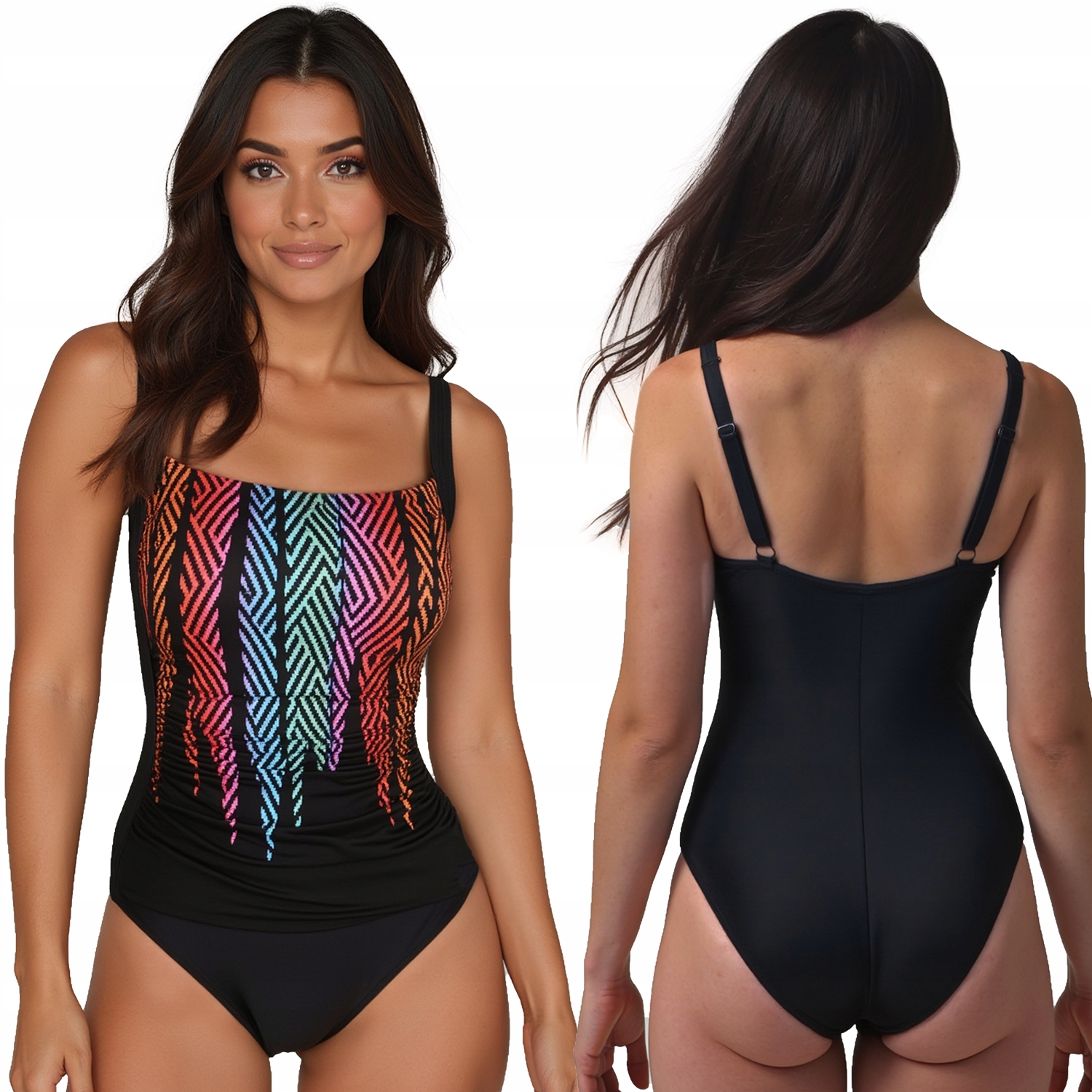 Vivisence 3109 černá-barevná Plavková souprava cup 90C Jednodílná