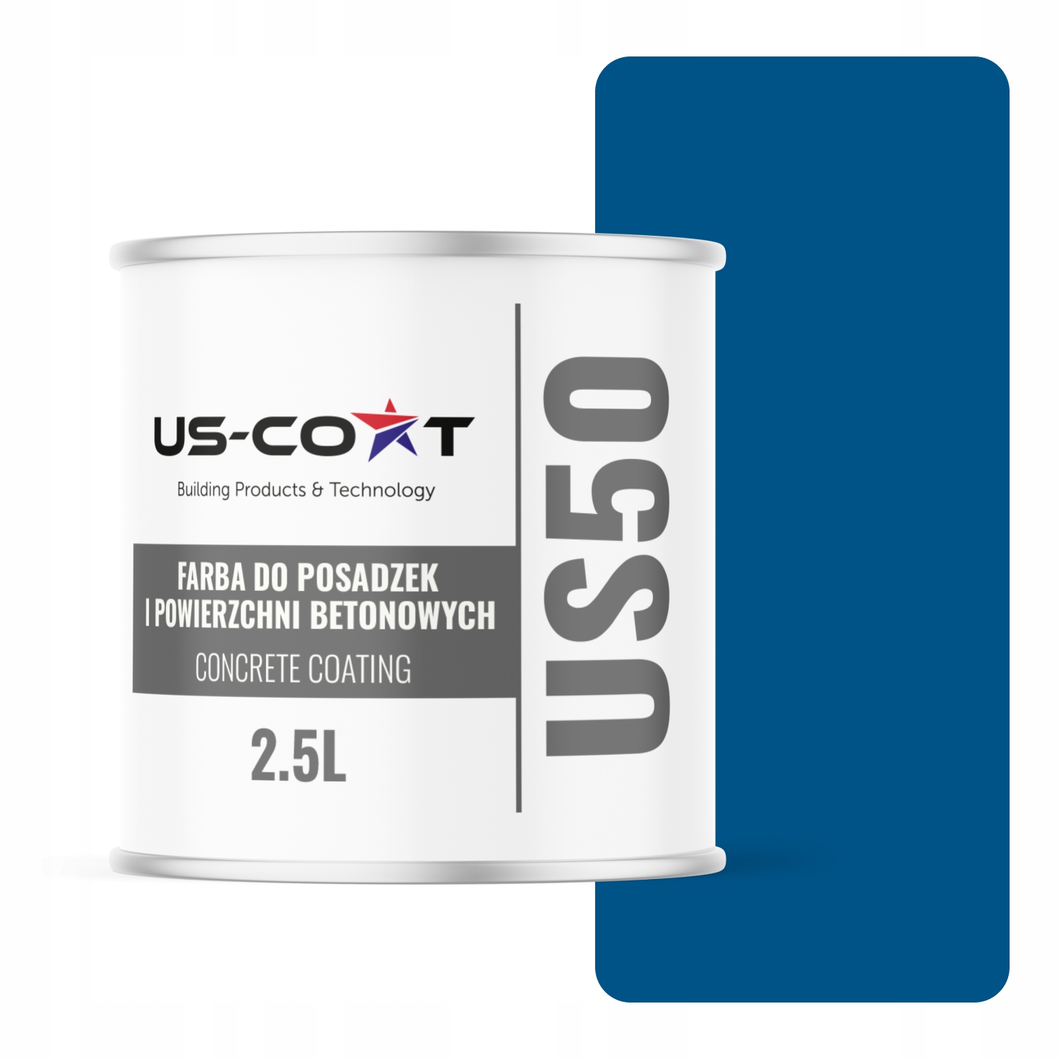 Farba na betón a garážové podlahy odolná voči chémii Modrá Ral5005 2,5L