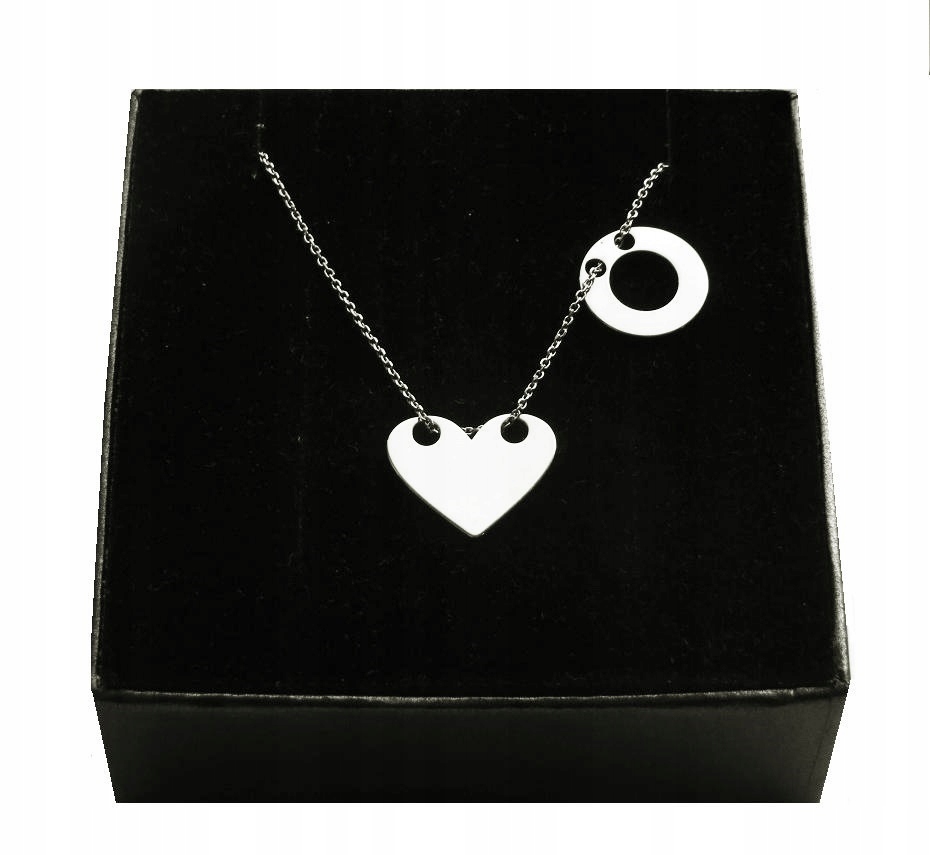 

Łańcuszek 2 zawieszki serce kółko Celebrytka