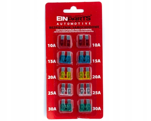 

Bezpieczniki samochodowe płytkowe Standard 10 Szt.