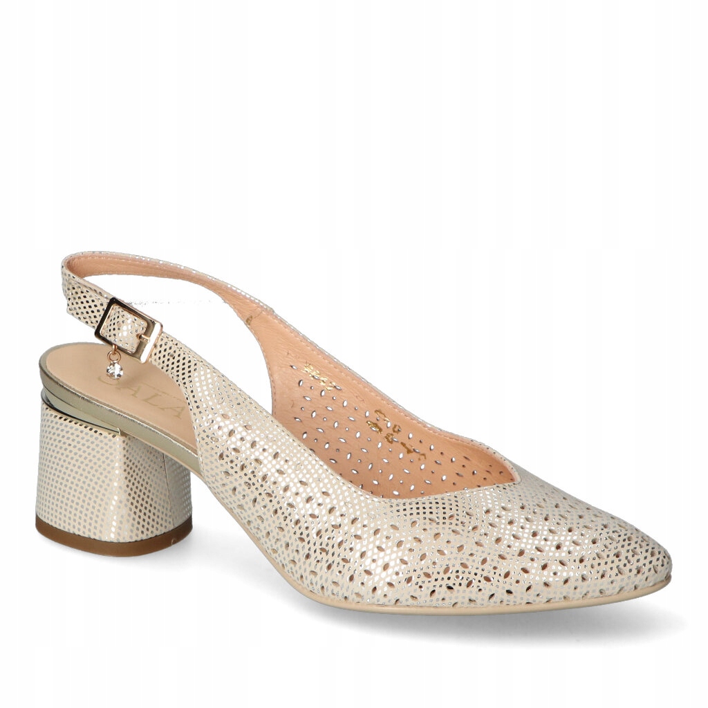 Sandály Sala 9842/2173 Zlatý semiš 37