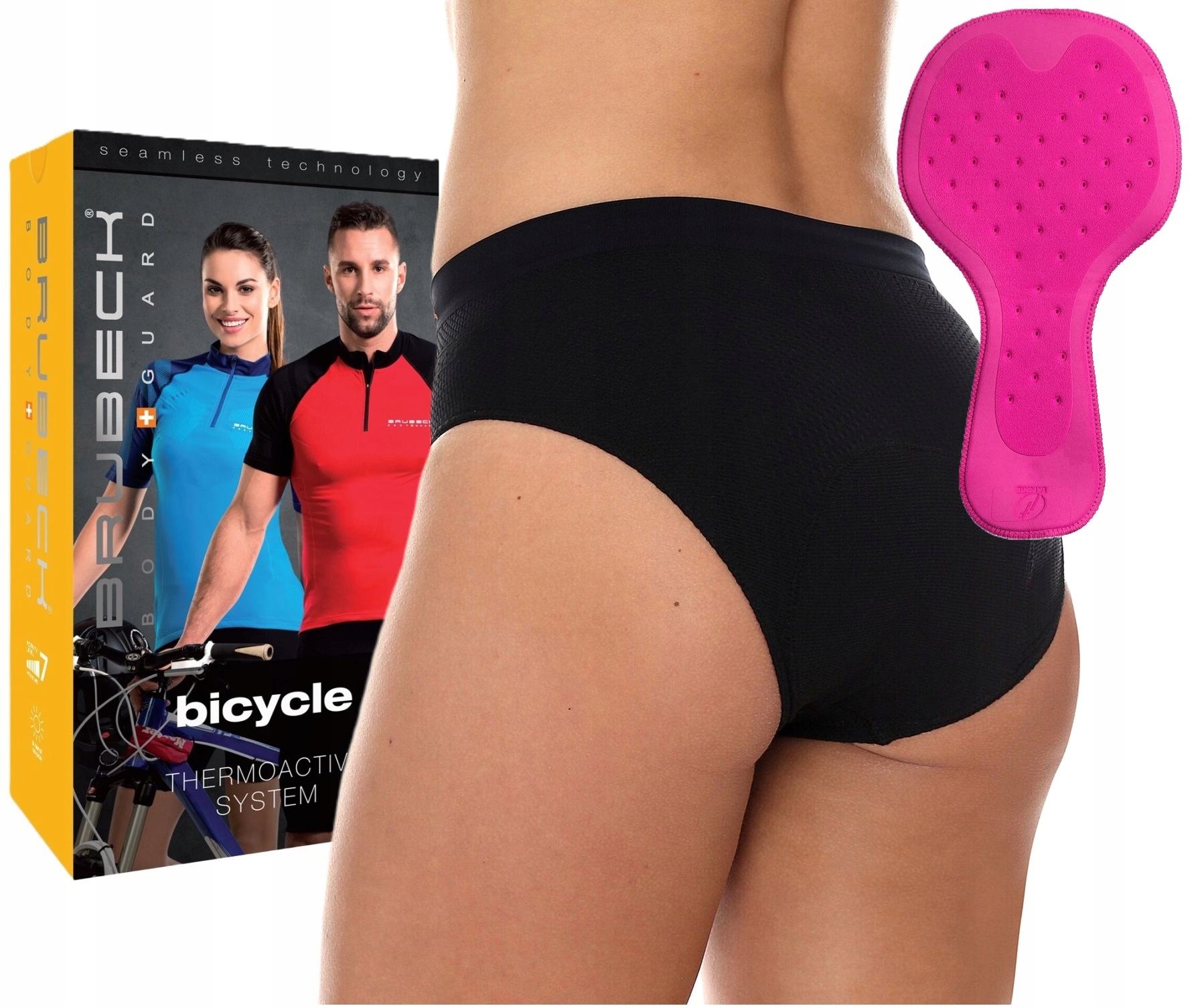 Damskie majtki z dyskretną Wkładką Rowerową Oddychające Lekkie Brubeck