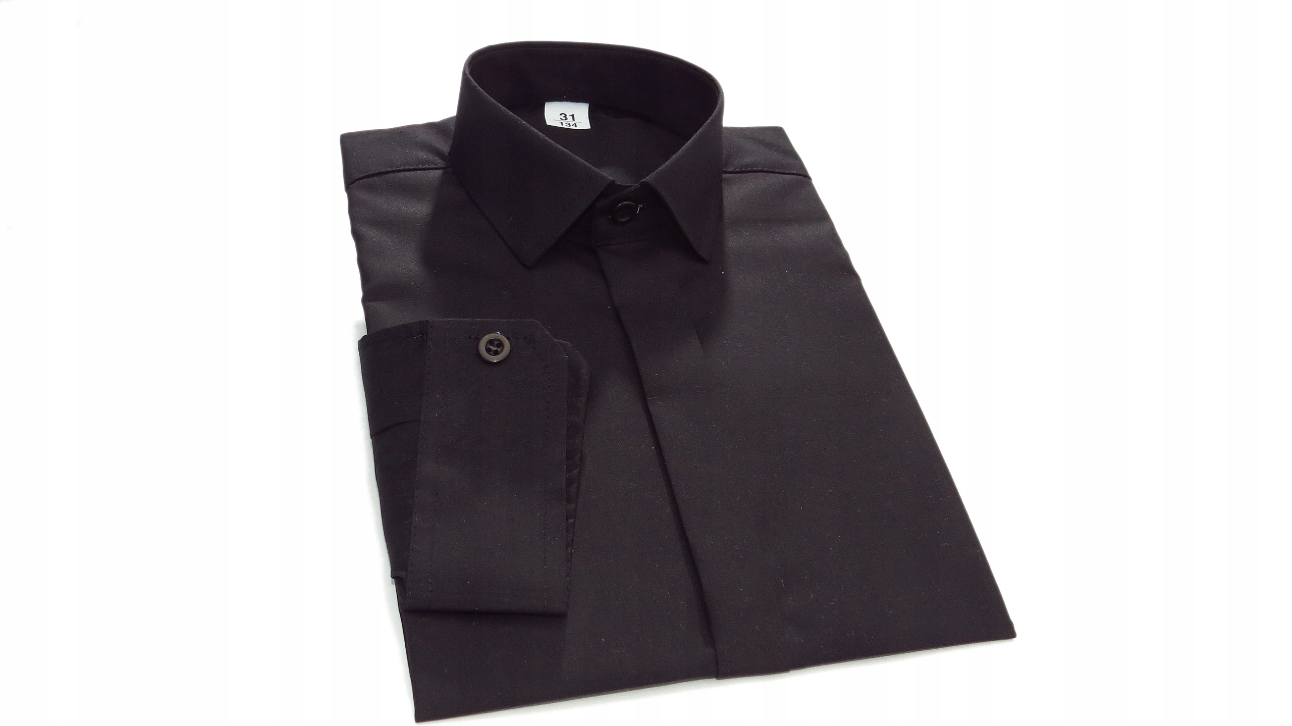 Koszula Chłopięca WIZYTOWA Gładka CZARNA 146 Marka Inna marka