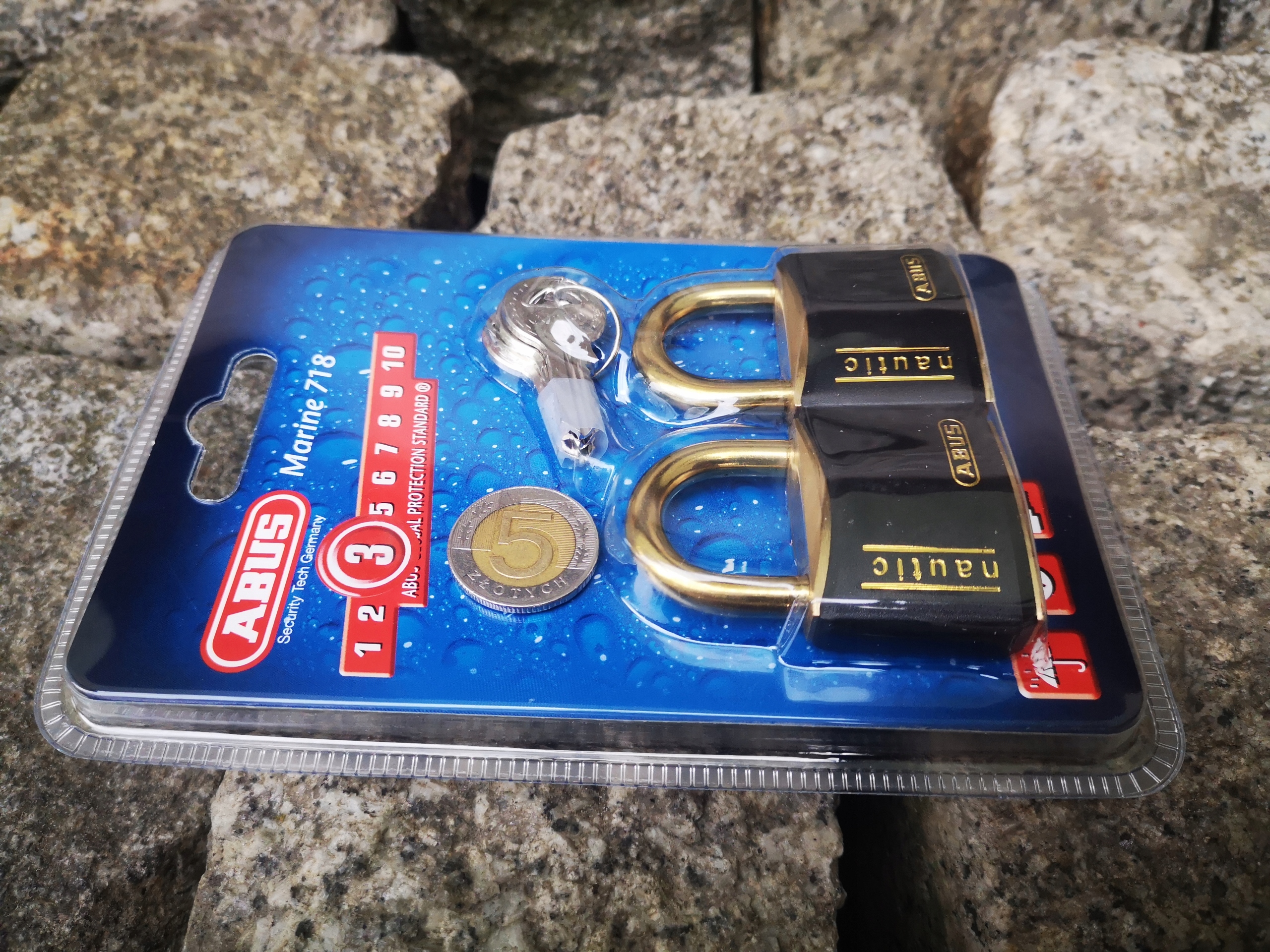 ABUS KŁÓDKA 718 MARINE 2x40MM WODOODPORNA NA JACHT Rodzaj kłódki na klucz