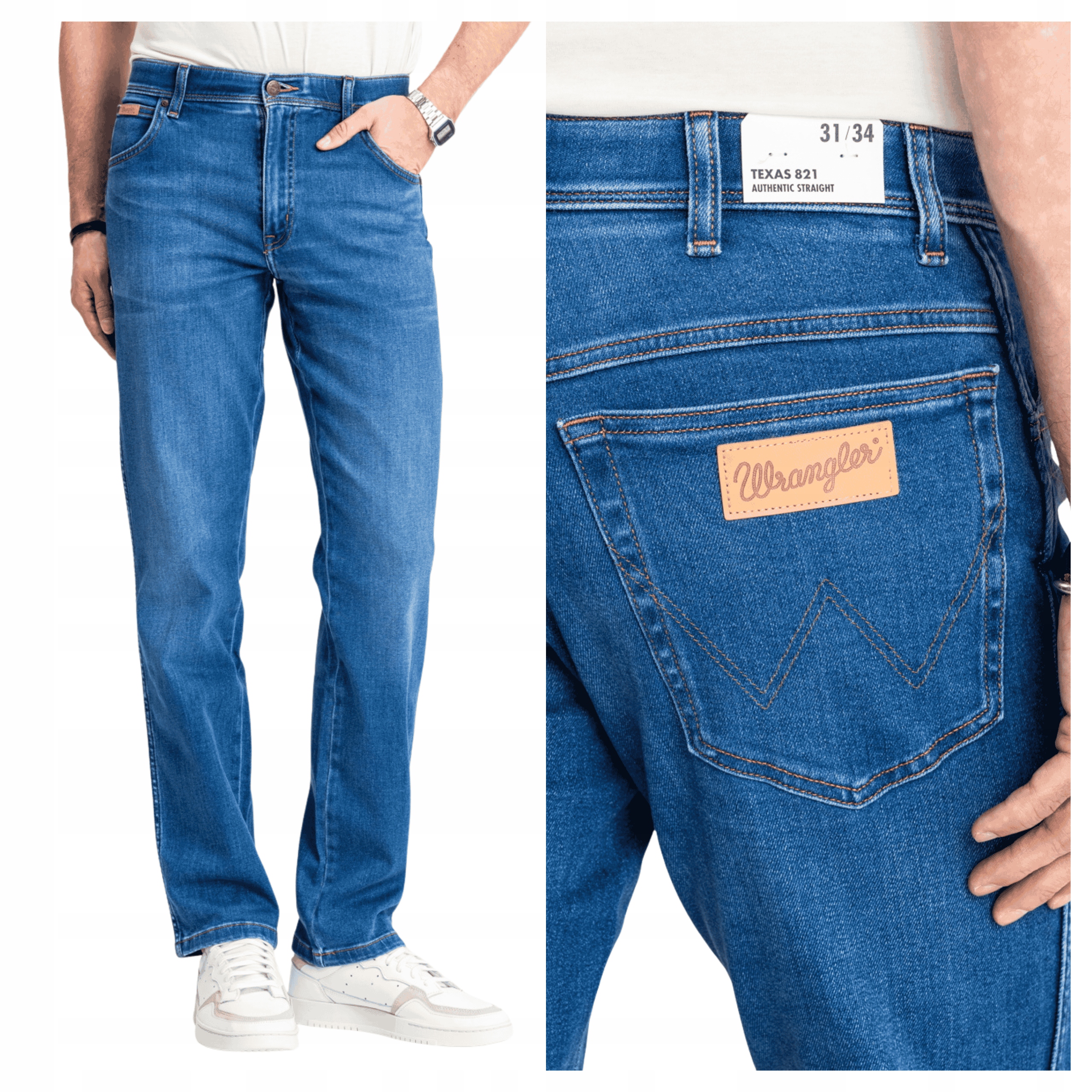 Wrangler Texas Rustic Pánské džíny Jednoduché Klasické Regular W32 L36