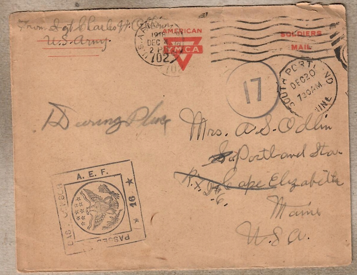 USA ,1918 r. koperta