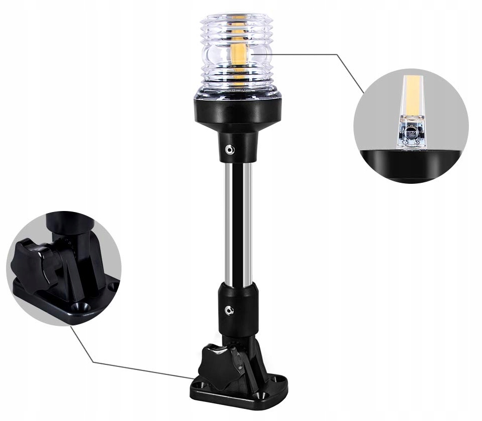 ŚWIATŁO LED PONTON ŁÓDŹ JACHT KOTWICA ŻEGLARSTWO