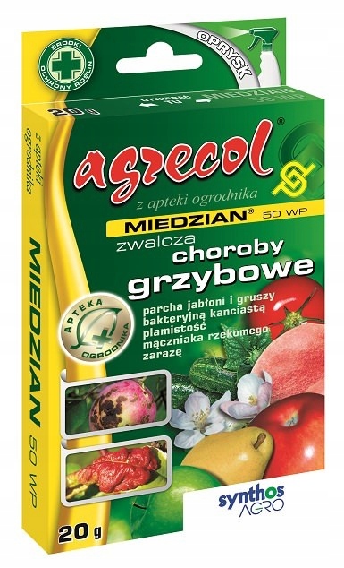 

Miedzian 50 Wp 20 g Agrecol choroby grzybowe