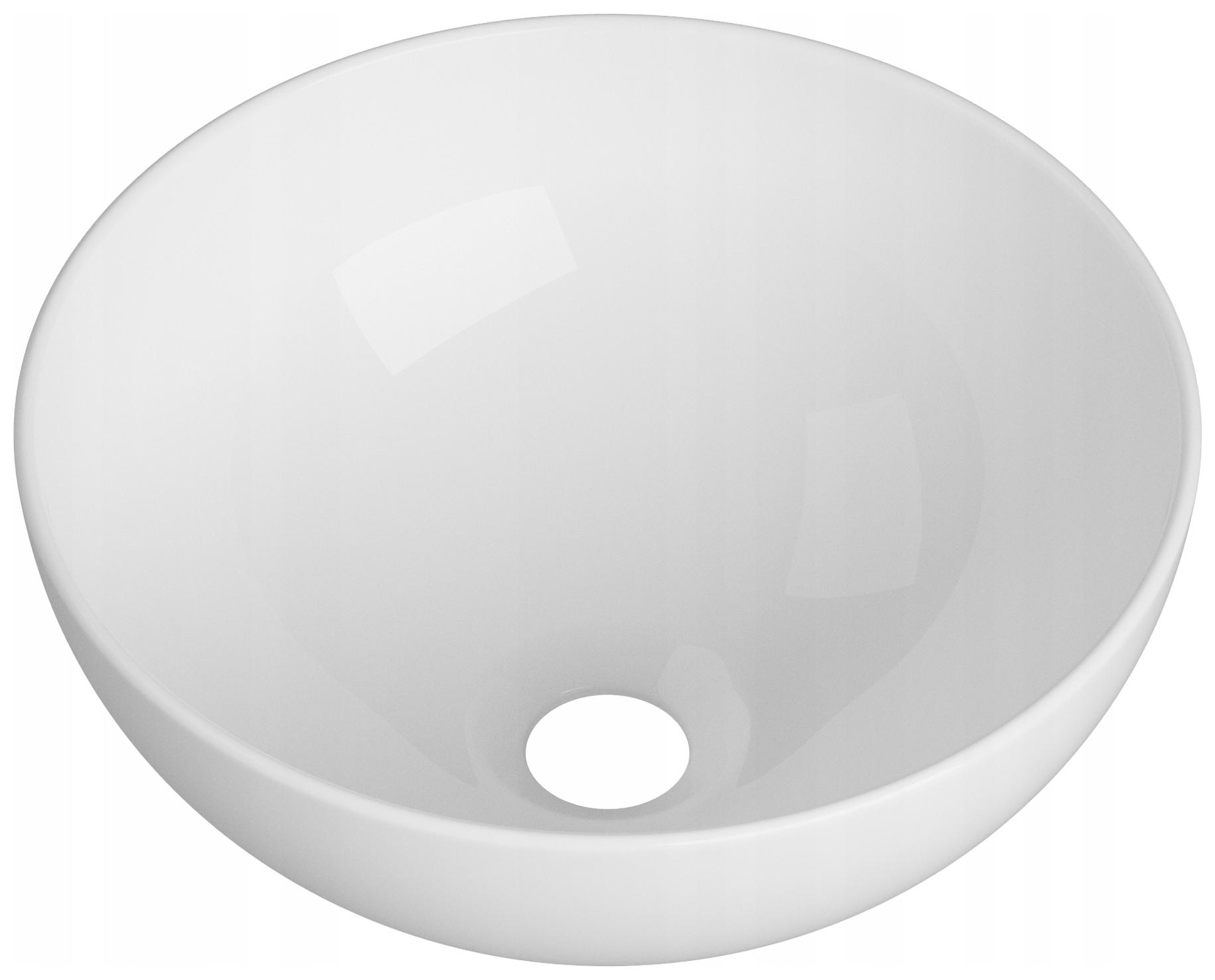 Umývadlo Na Dosku Okrúhle Biele Keramické Do Kúpeľne 31,5 cm Na Dosku Tiva