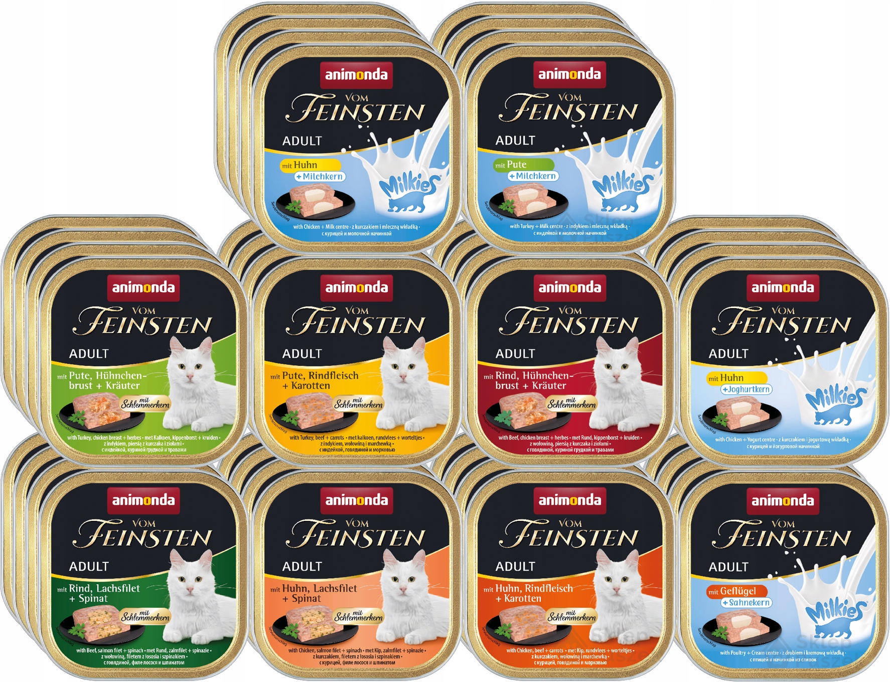 Animonda vom Feinsten Milkies Adult 40x100 g – mix chutí s náplní