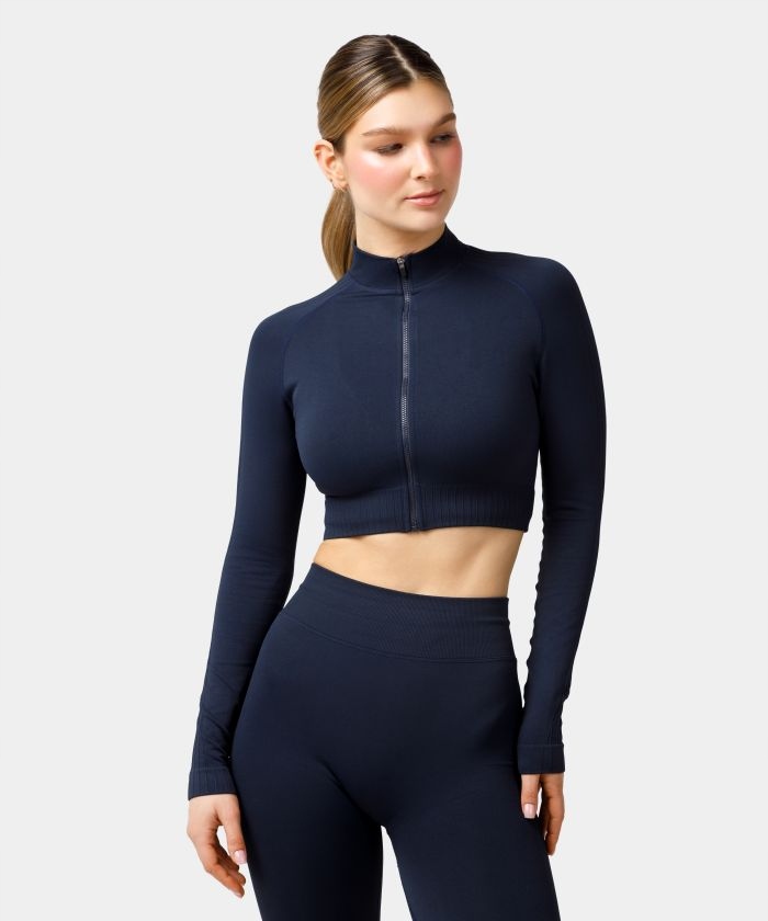 Longsleeve Bluza Top Bezszwowy Rozpinany Caraptree Elite S