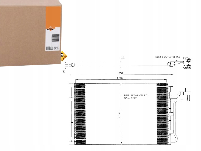 конденсатор Радиатор кондиционера nrf 30647931 3133