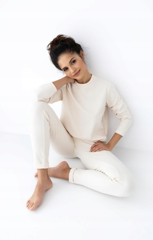 Sensis Teplákovka Dámský Homewear Latika Viskózové Hedvábí Ecru 40 L