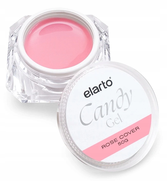 Elarto żel Uv/led Budujący Różowy Gęsty Candy Rose Cover 50g