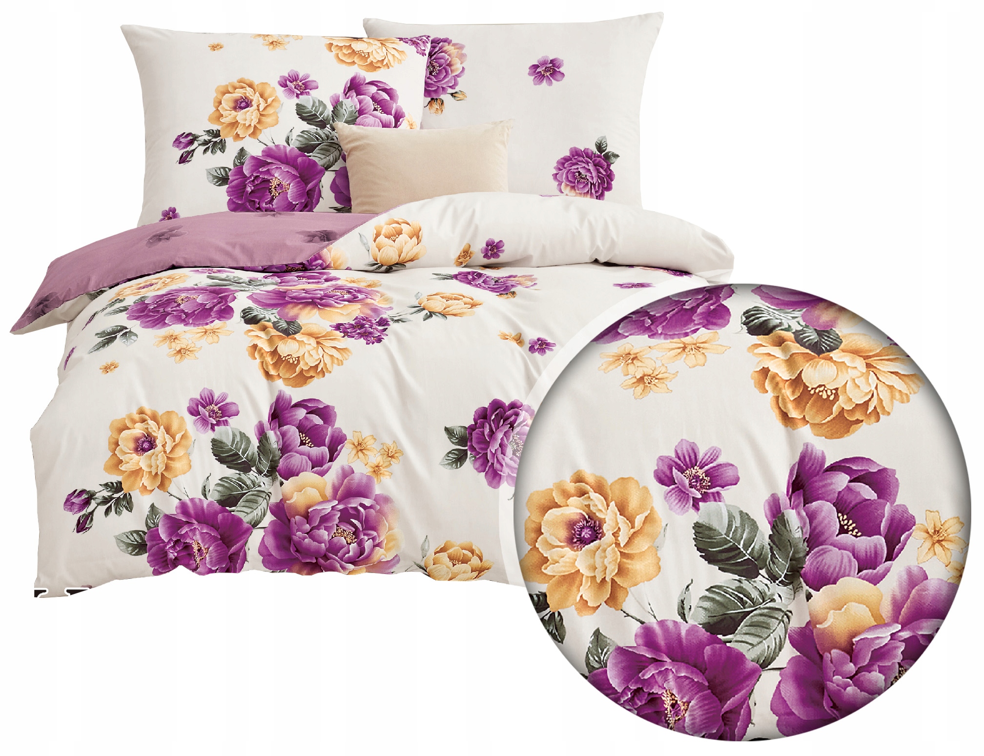 Pościel Elway 160x200 100% Bawełna Komplet Pościeli Satynowej Wzór 5039