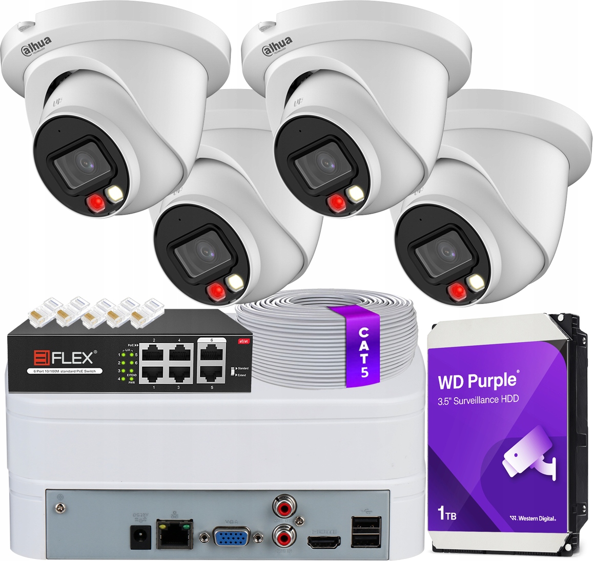 Monitorovací sada 4 kamer PC-HDW2849TM-S-IL-0280B 8Mpx Smart Dual Light