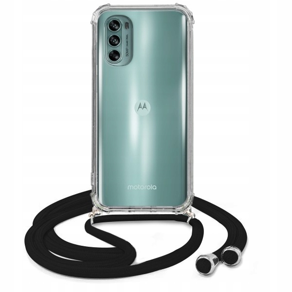 

Etui Crossbody Motorola G62 5G Czarny Sznurek Case