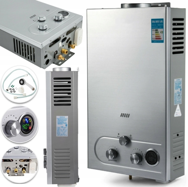 Plynový ohrievač vody 6L/min 12 kW Lpg Prietokový ohrievač vody pre vírivku Dom karavanu