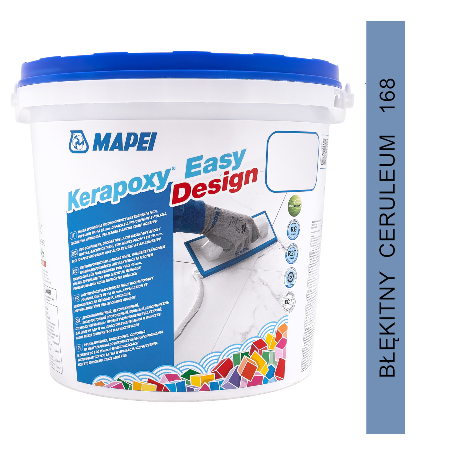 Epoxidová škárovacia hmota Mapei Kerapoxy Easy Design 3kg farba 168 modrá ceruleum