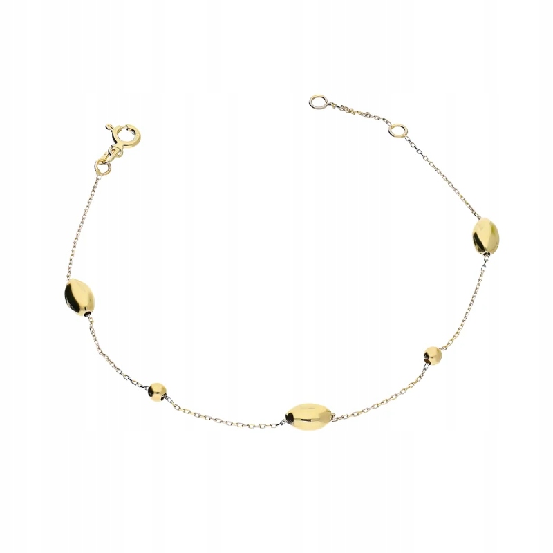 Zlatý náramek pro ženu pr585 řetízkový s přívěsky, módní dárek