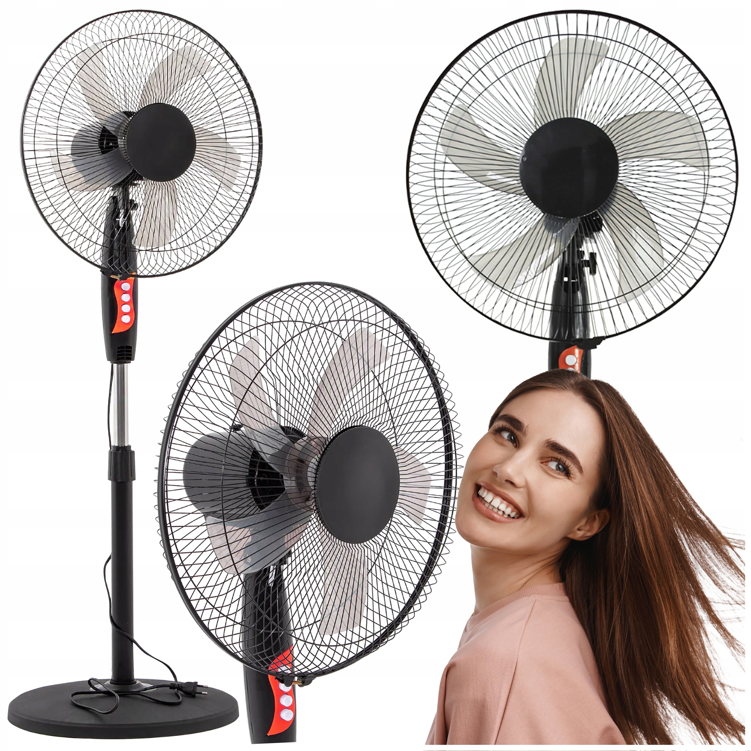 Stojanový Podlahový Ventilátor S Regulací, Oscilace, Tiché Tornádo