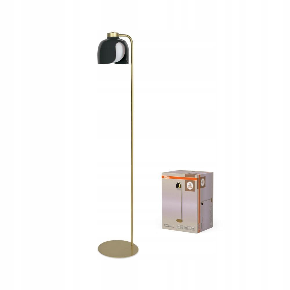 Lampa Stojacia podlahová lampa E27 Dekoratívna čierna dekorácia Osram