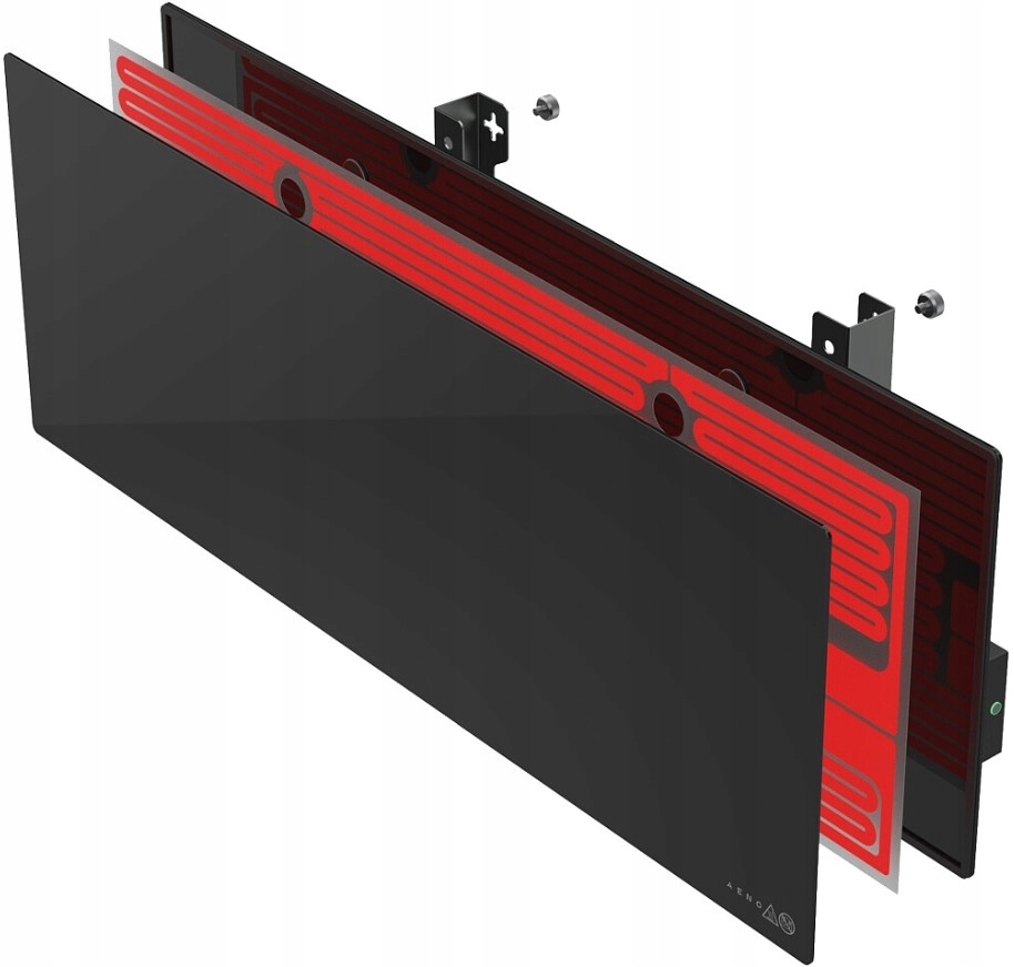 AENO GH4S Grzejnik szklany Smart 700W app+panel LED czarny wtyczka EU — 11