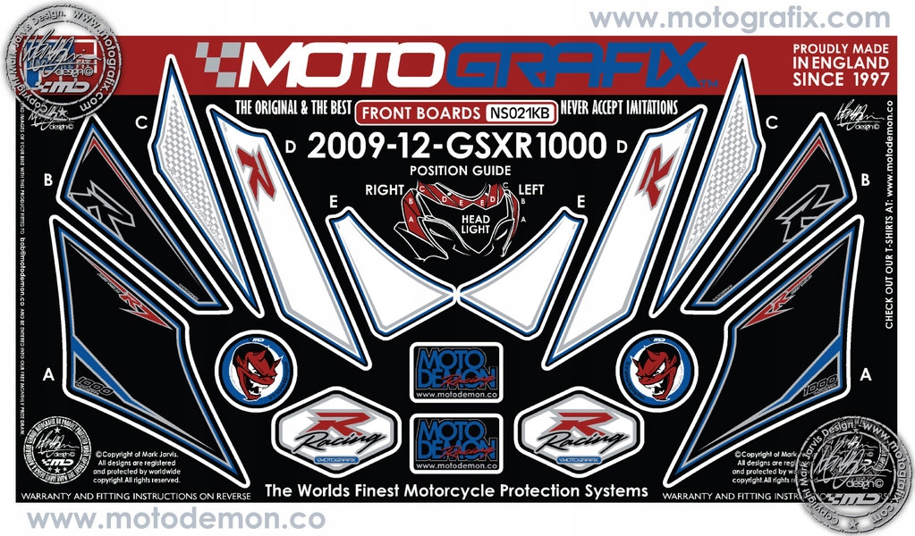 ПЕРЕДНИЙ ШПОН SUZUKI GSXR 1000 2012