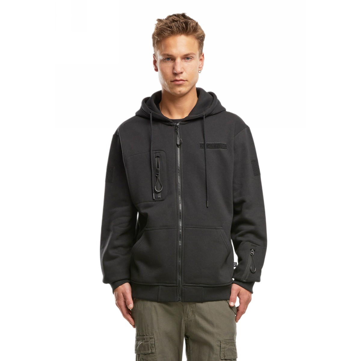 Rozepínací mikina s kapucí Brandit Tactical Sweat Jacket černá M [M]