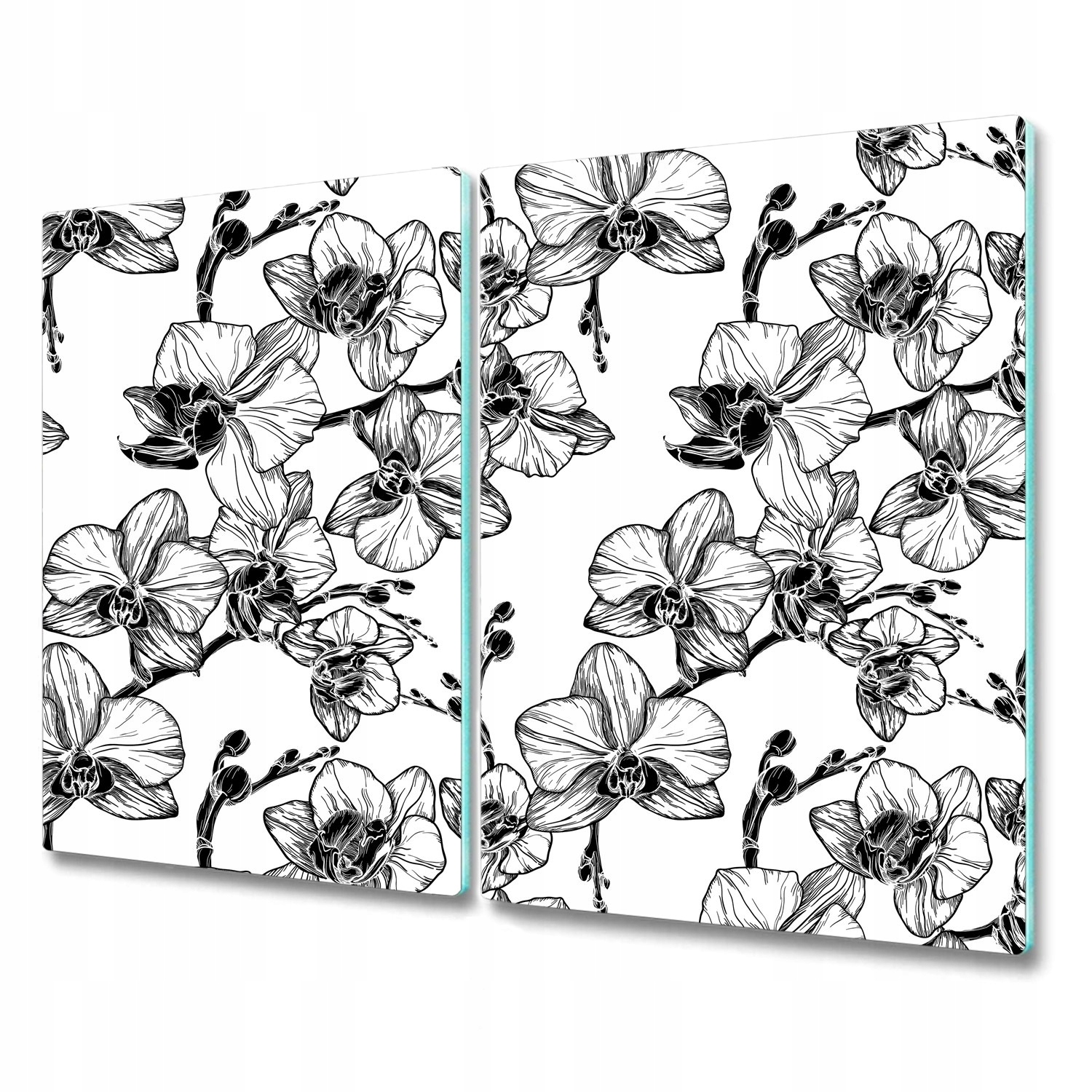 Skleněná krytka na sporák Orchideje 2x30x52 cm