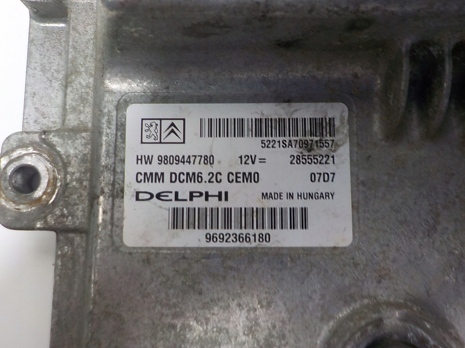 CITROEN JUMPER computer control unit 9809447780 9692274280