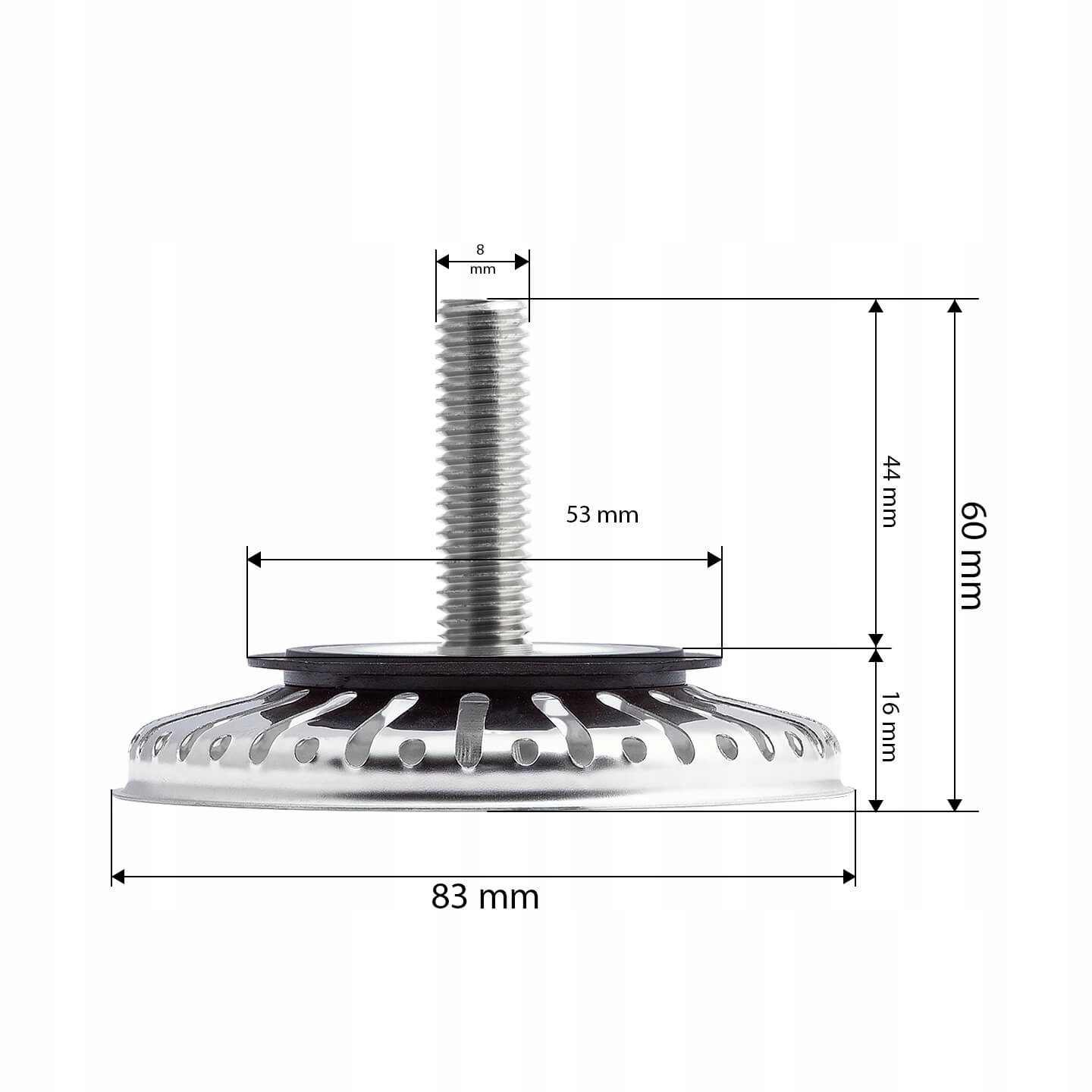 KOREK SITO ZATYCZKA KOSZYK DO ZLEWU TEKA DEANTE SITKO 83 MM + ŚRUBA SYFONU Marka inna