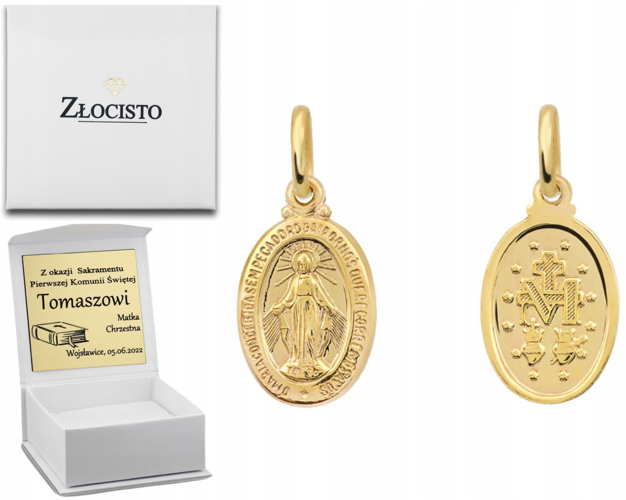 Zlatý Medailonek Přívěsek Přívěsek Pr. 585 Gravírování Nádherný Medailon 585 Dárek