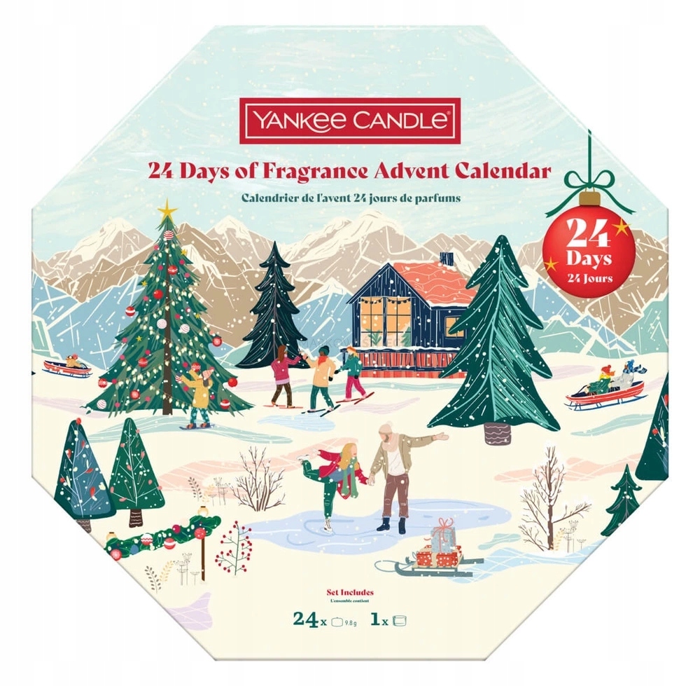 Yankee Candle Věnec Apres Ski Vánoční sada Adventní kalendář 24