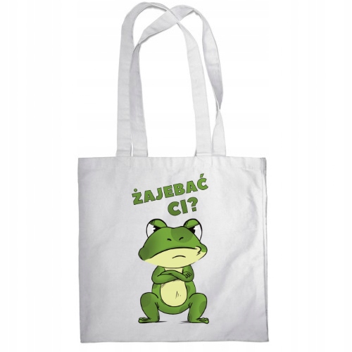 TORBA BAWEŁNA PREZENT ŻABA ŻAJEBAĆ CI SUPER Kolor wielokolorowy