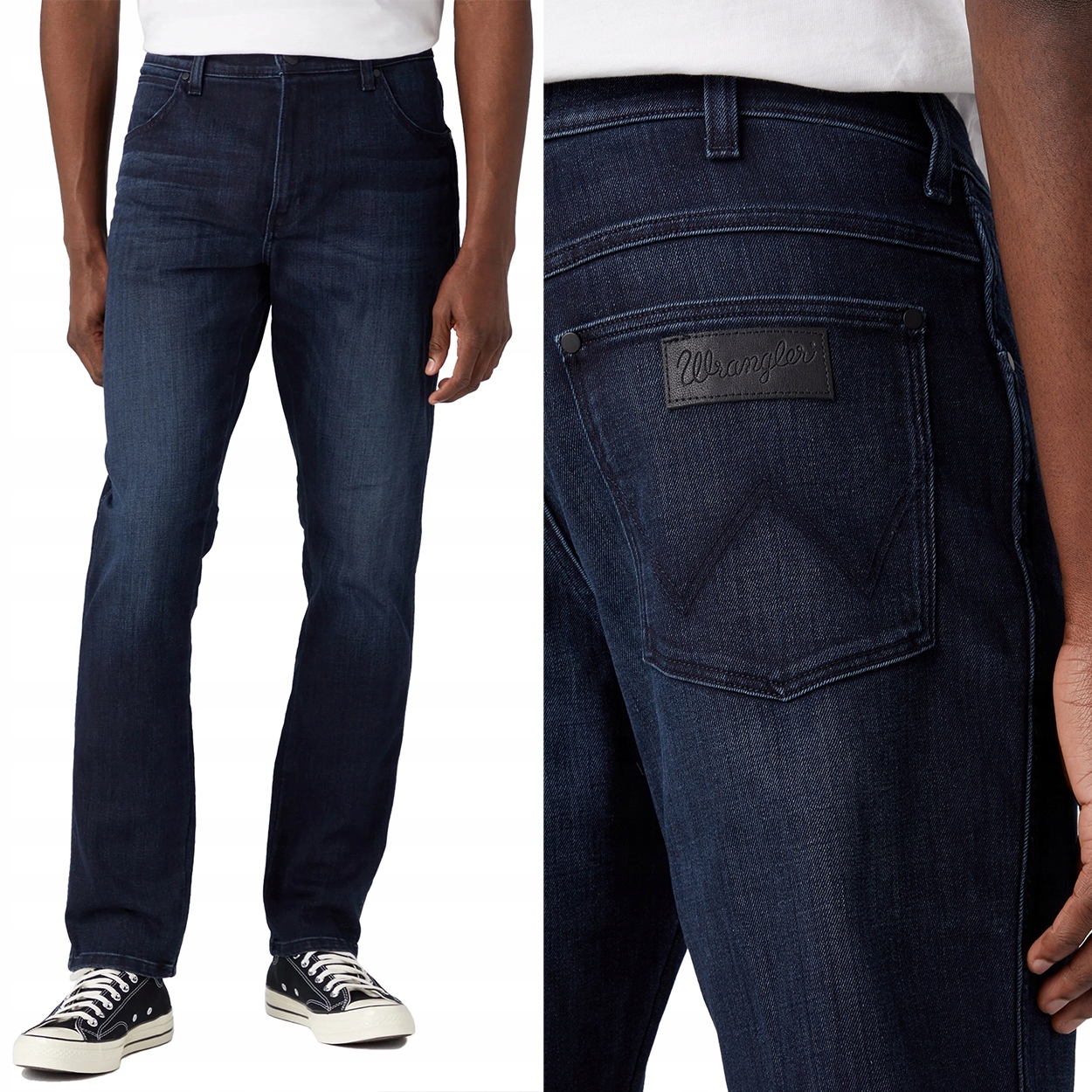 Wrangler River regular tapered 365WARM Dusky Night džínové kalhoty W32 L32